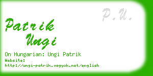 patrik ungi business card